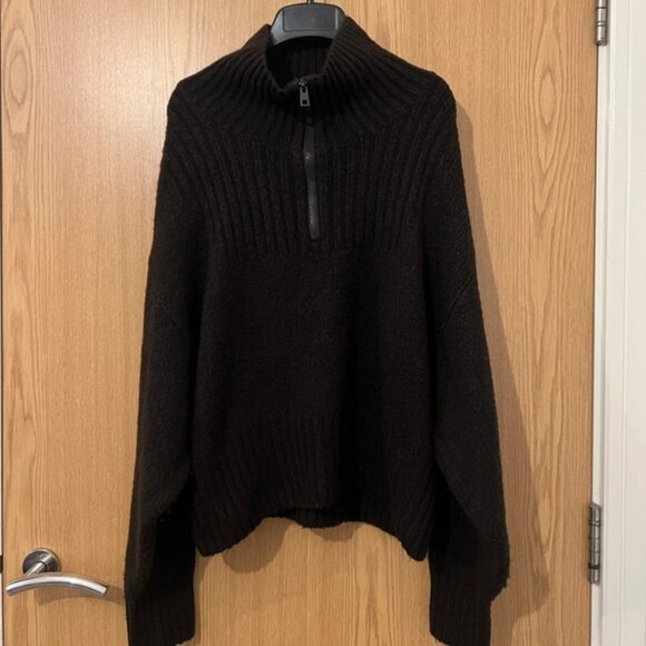 Monki Other - Brown zip jumper